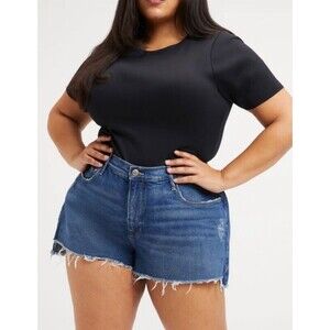 Good American 90s Blue Jean Shorts